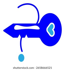 Chave azul com ícone de ponto de interrogação representando acesso seguro, senhas esquecidas ou problemas de autenticação.