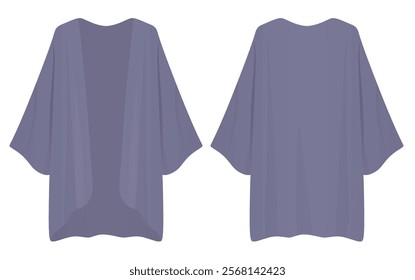 Blue kimono for training. vector