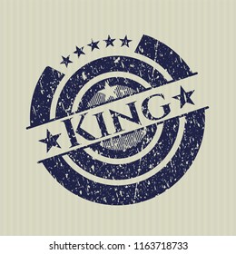 Blue King rubber grunge texture seal