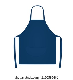 Blue  kitchen apron. vector illustration