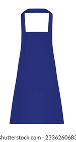 Blue  kitchen apron. vector illustration