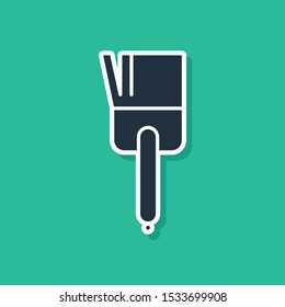 Blue Kitchen brush icon isolated on green background.  Vector Illustration