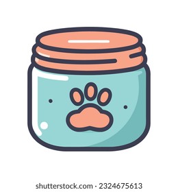 Blue kitten jar over white