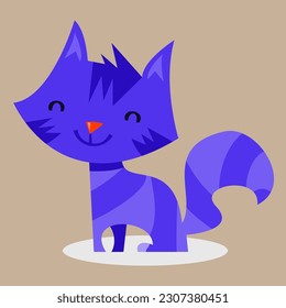 blue kitten with red nose