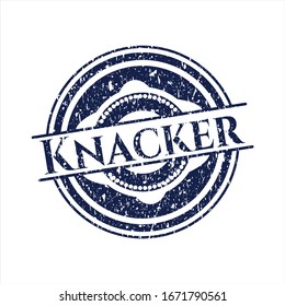 Blue Knacker distress with rubber seal texture