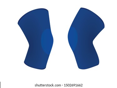 Blue knee support. vector illustration