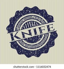 Blue Knife distress rubber grunge stamp