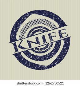 Blue Knife distressed rubber grunge seal