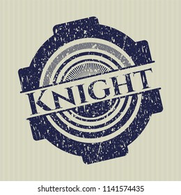 Blue Knight distressed rubber grunge stamp