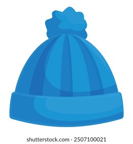 Blue knitted hat providing warmth and comfort during the winter season