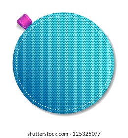Blue Knitted label