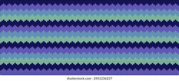 blue knitted pattern. Seamless Knitted Pattern