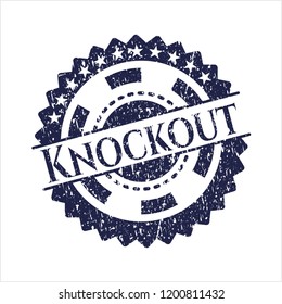 Blue Knockout rubber grunge seal