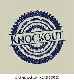 Blue Knockout rubber grunge seal