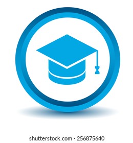 Blue knowledge icon on a white background. Vector illustration 