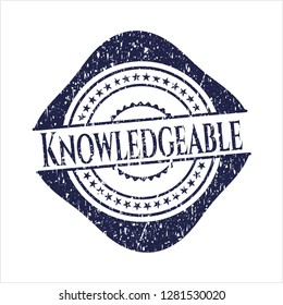 Blue Knowledgeable distressed rubber grunge texture seal