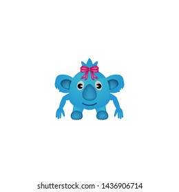 Blue Koala Fun Character, Illustration. Can be used for Mascot or etc.