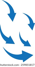 blue kombination arrow. vector design
