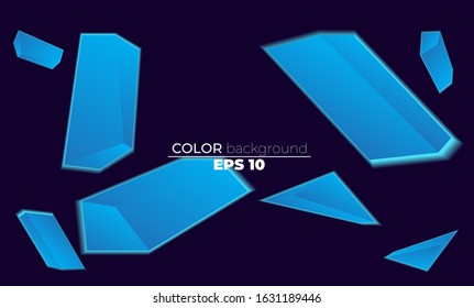 blue Kryptonite stone geometric background. Applicable for gift card,  Poster on wall poster template,  landing page, ui, ux ,cover book,  banner, social media posted,