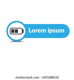 blue label and battery icon