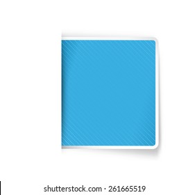the blue label / the blue blank label with hidden edge effect/ the tag