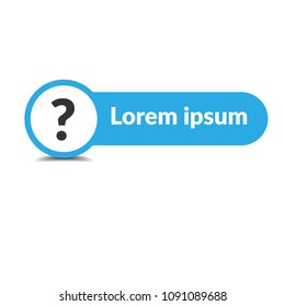 blue label and question mark icon