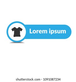 blue label and t-shirt icon