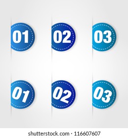 blue labels. bluel labels concept.