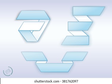 Blue Labels on a Bright Purple Gradient Base for Your Advertisement