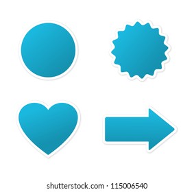 Blue labels, template with place for your text