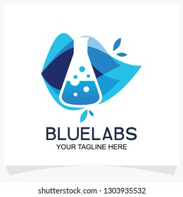 Blue Labs Logo Design Template Inspiration