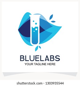 Blue Labs Logo Design Template Inspiration