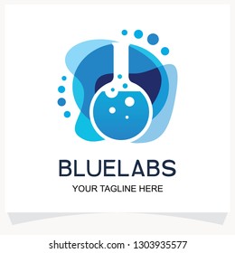 Blue Labs Logo Design Template Inspiration
