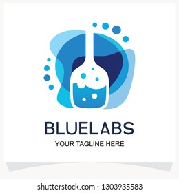 Blue Labs Logo Design Template Inspiration