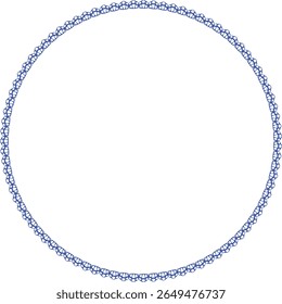 Blue Lace Round Frame – Elegant Circular Ornament