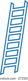 Blue ladder icon with multiple steps