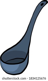 Blue laddle, illustration, vector on white background