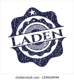 Blue Laden distress rubber stamp