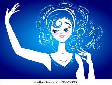 Blue lady