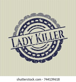Blue Lady Killer distressed rubber texture