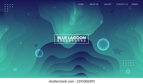 Blaue Lagune-Hintergrund-Vektorgrafik