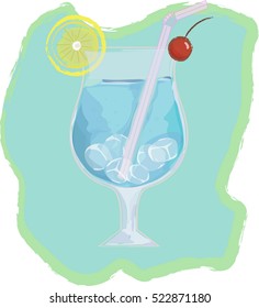 Blue lagoon cocktail