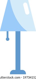 Blue lamp, icon illustration, vector on white background
