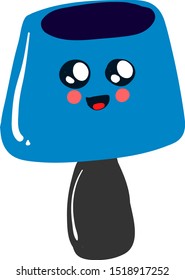 Blue lamp, illustration, vector on white background.