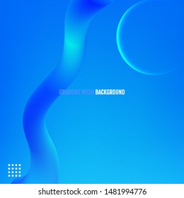 Blue Landing page template. Design business cards,invitations,gift cards,landing page Blue Fluid shapes composition.