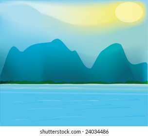 Blue landscape