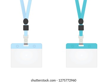 Blue lanyard. vector illustration