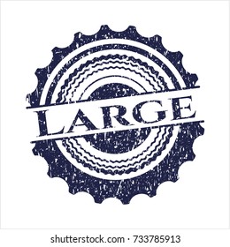 Blue Large distressed grunge seal