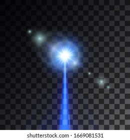 blue laser beam. vector illustration