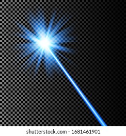 blue laser beam. vector illustration